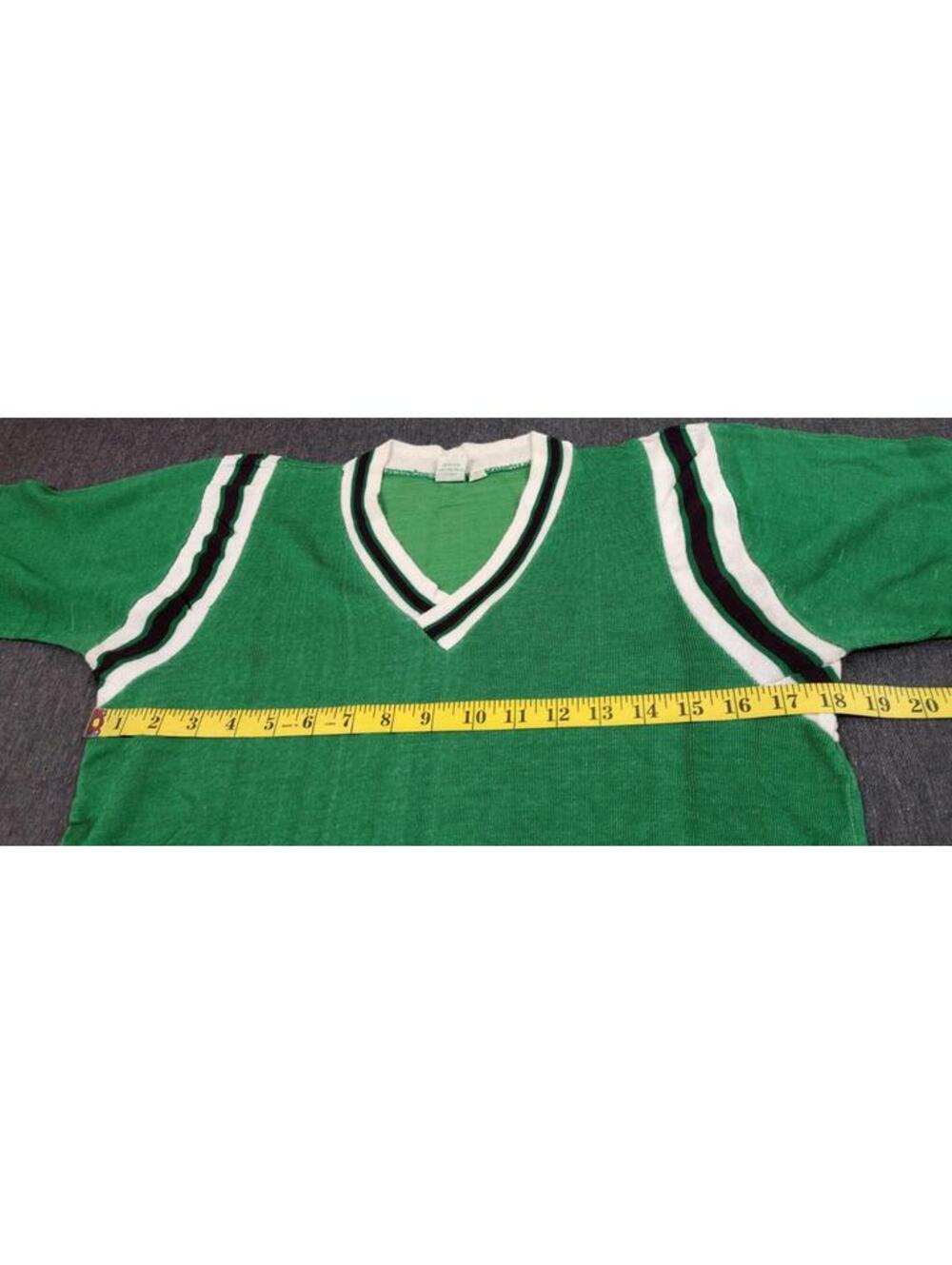 1940s Jersey CHICAGO ELMHURST POLICE NEW ERA SPORTSWEAR Knitting Mills Green V - Picture 8 of 15